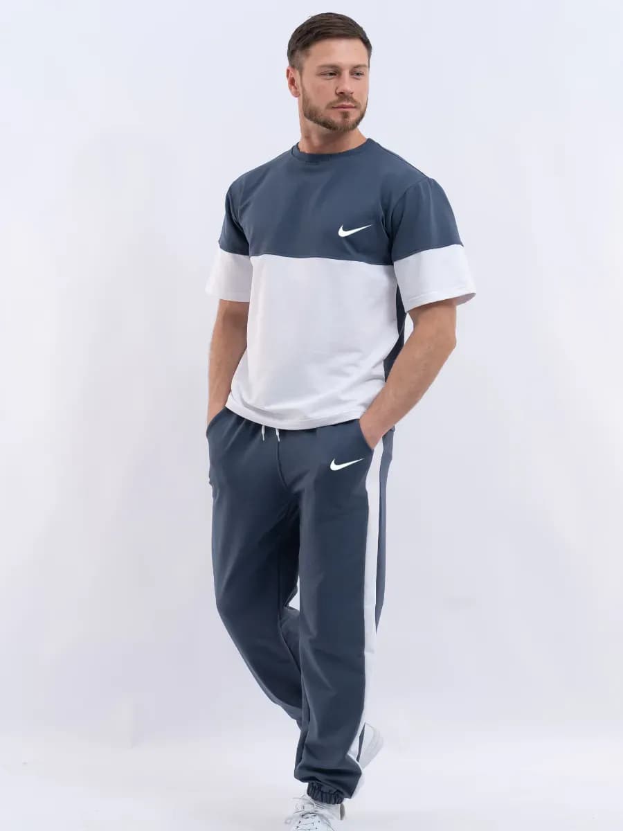 Костюм мужской домашний с футболкой и брюками летний