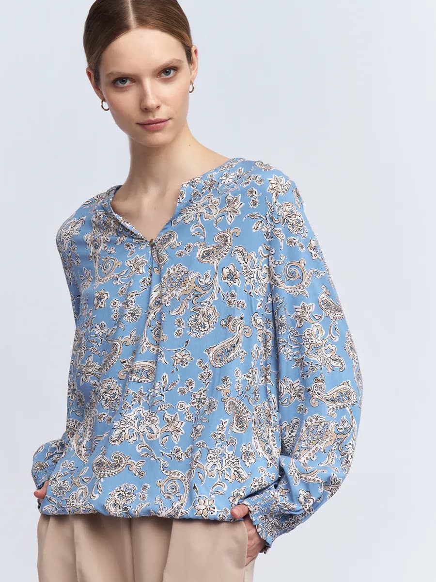 Женская блузка на резинке из вискозы