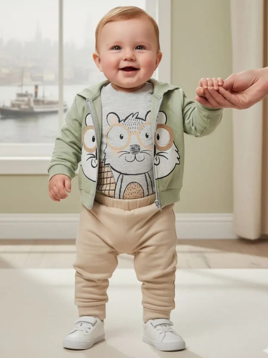 Костюм для новорожденных малышей кофта боди штаны