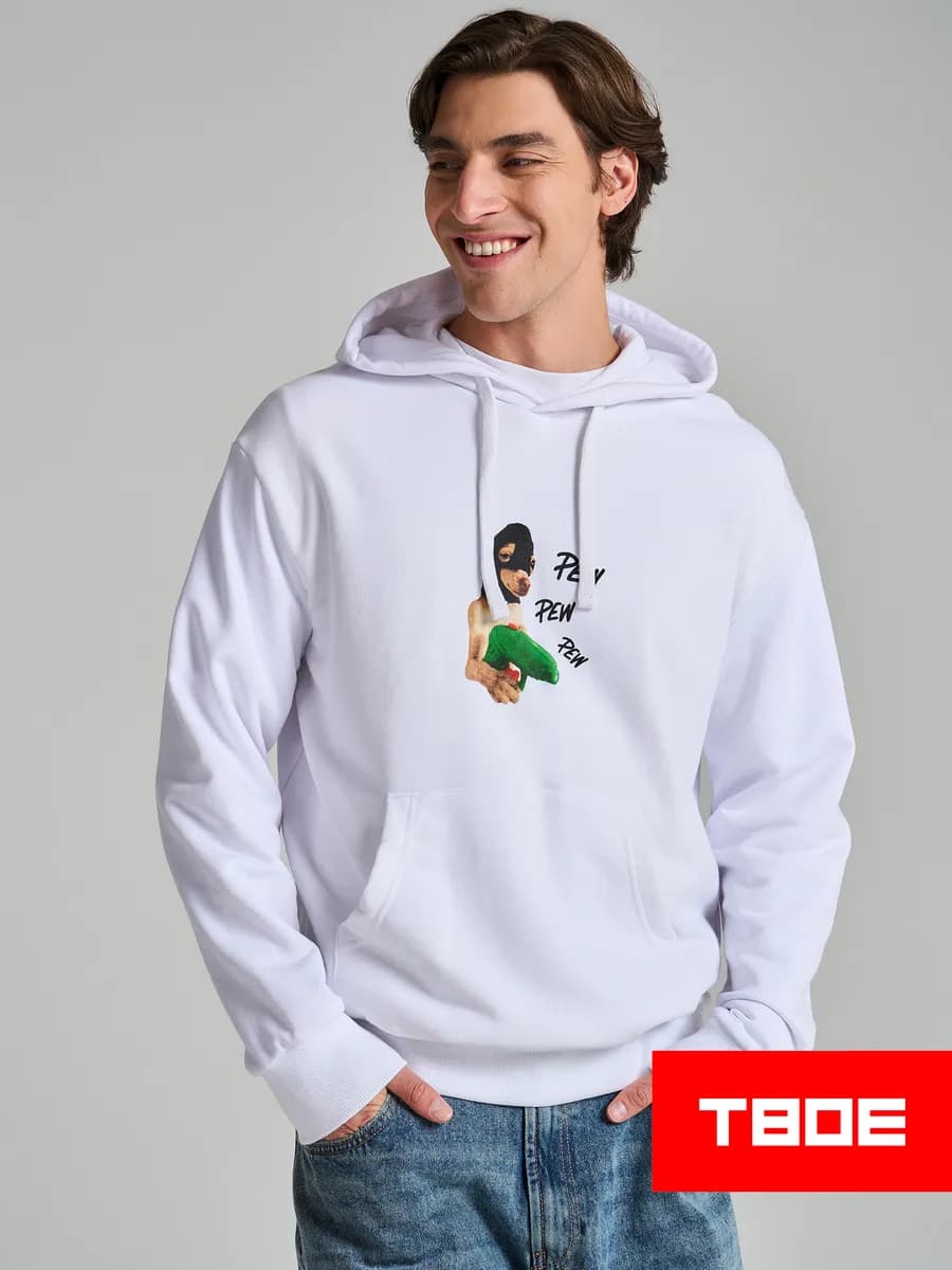 Худи оверсайз с принтом