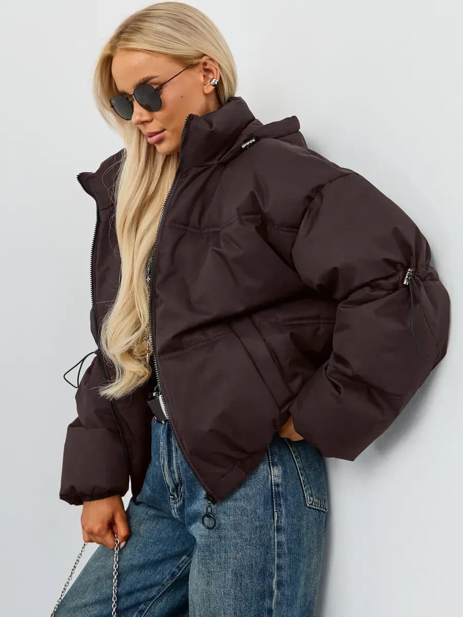 Куртка демисезонная весна женская короткая с капюшоном