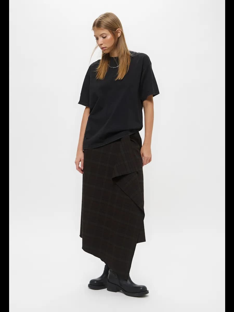 Футболка оверсайз из хлопка в стиле гранж - фото 1