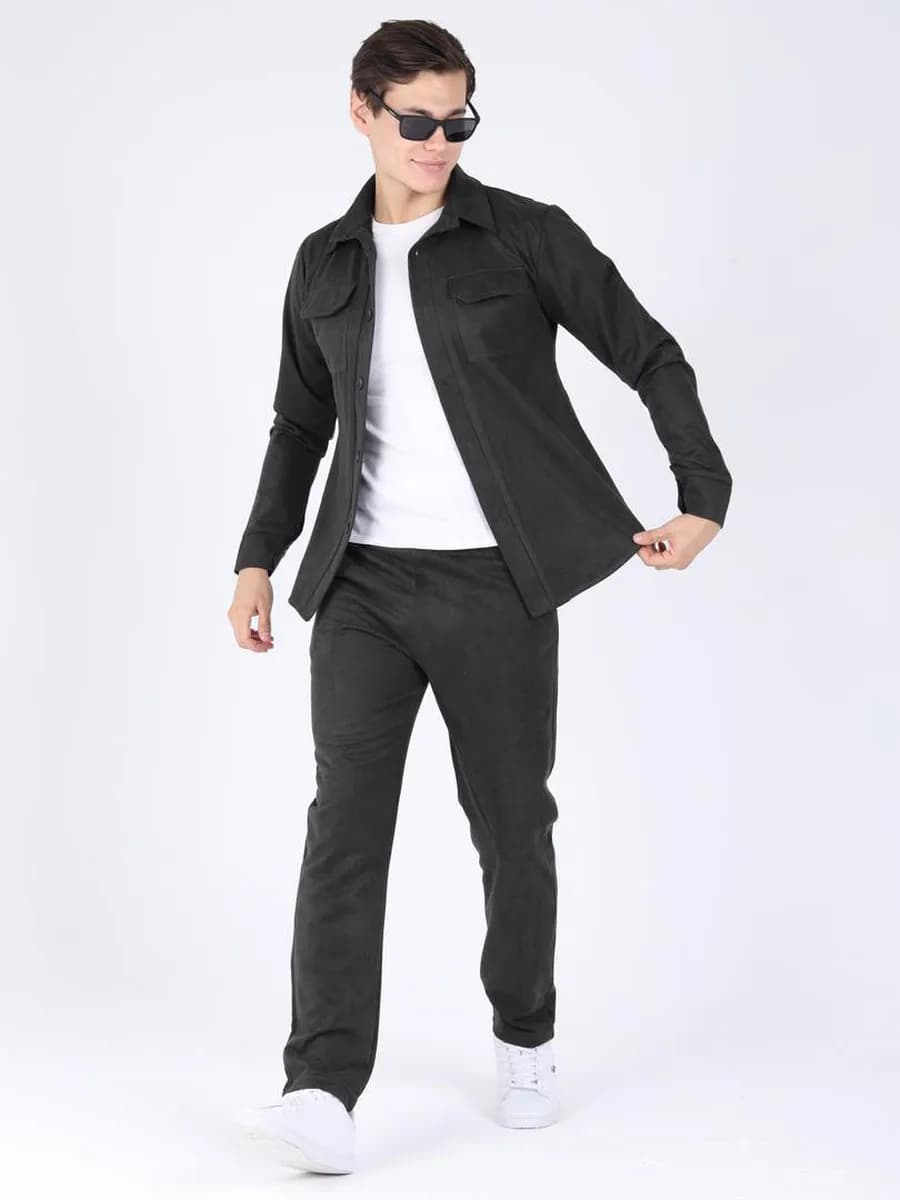 Брючный костюм вельветовый комплект штаны и рубашка