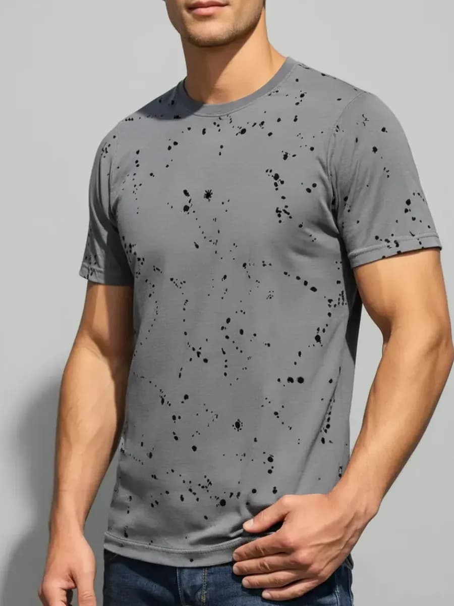 Футболка базовая хлопок с принтом