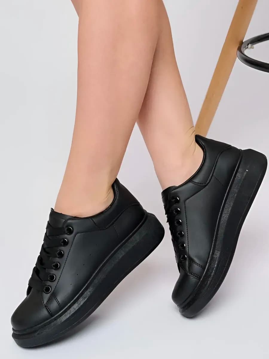 Кеды летние черные мягкие кожаные дышащие легкие