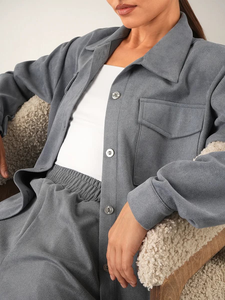 Костюм двойка брючный вельветовый с рубашкой