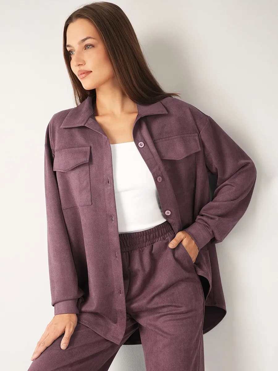 Костюм двойка брючный вельветовый с рубашкой