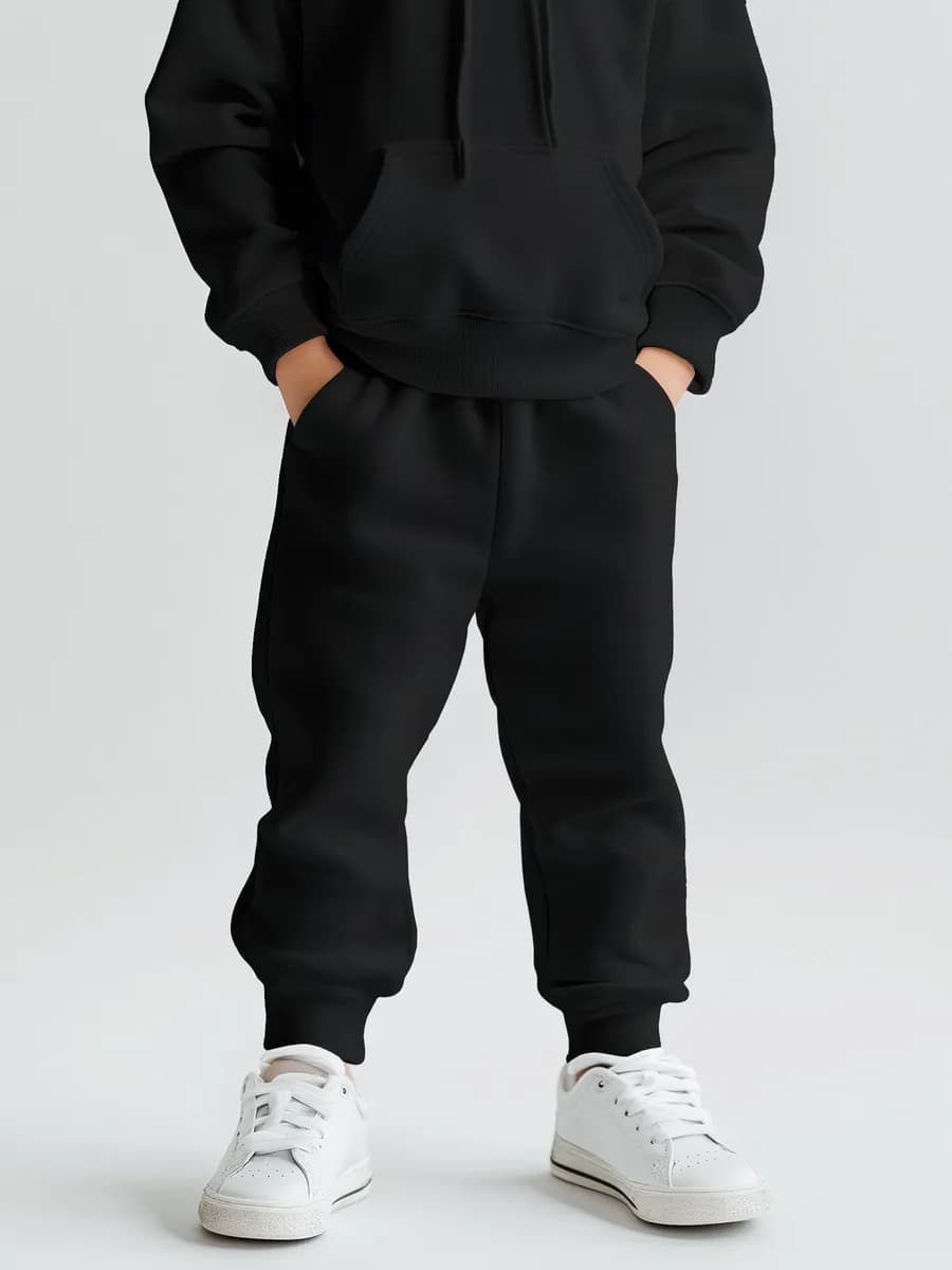 Брюки черные с начесом детские