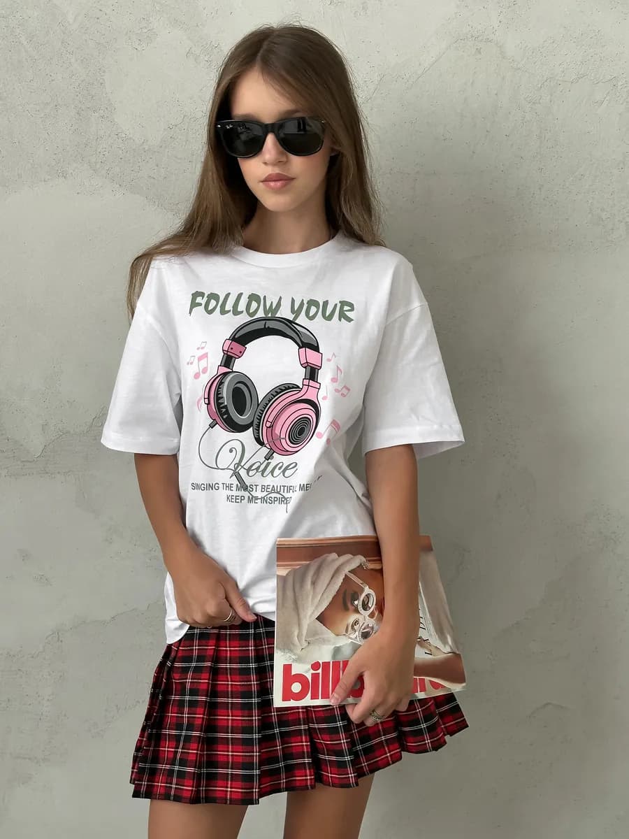 Футболка оверсайз с принтом для подростков