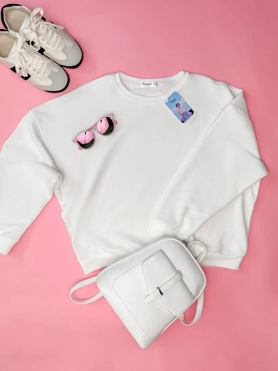 Свитшот оверсайз без начеса