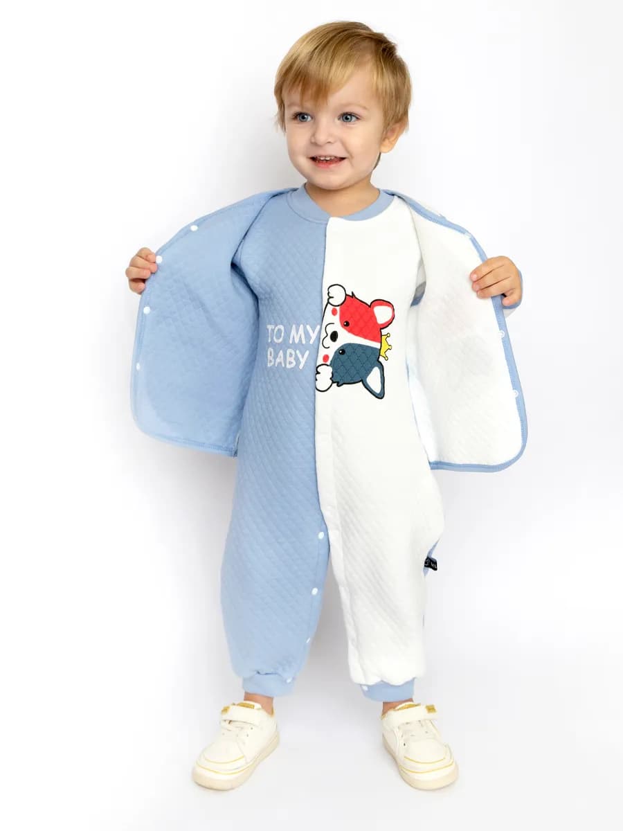 Комбинезон слип для новорожденных детский - фото 1