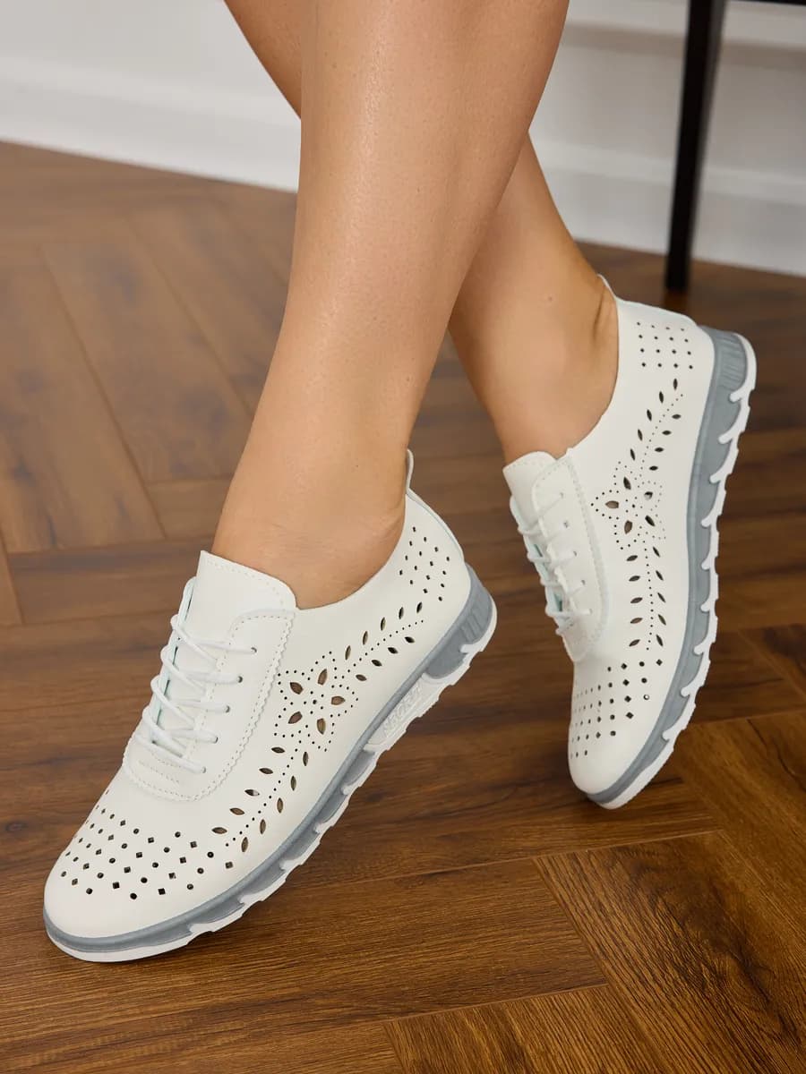 Мокасины летние с перфорацией