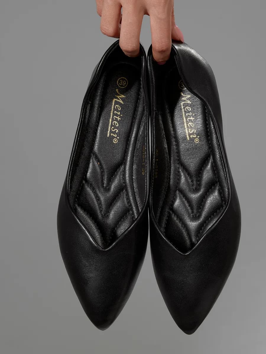 Балетки летние острый нос