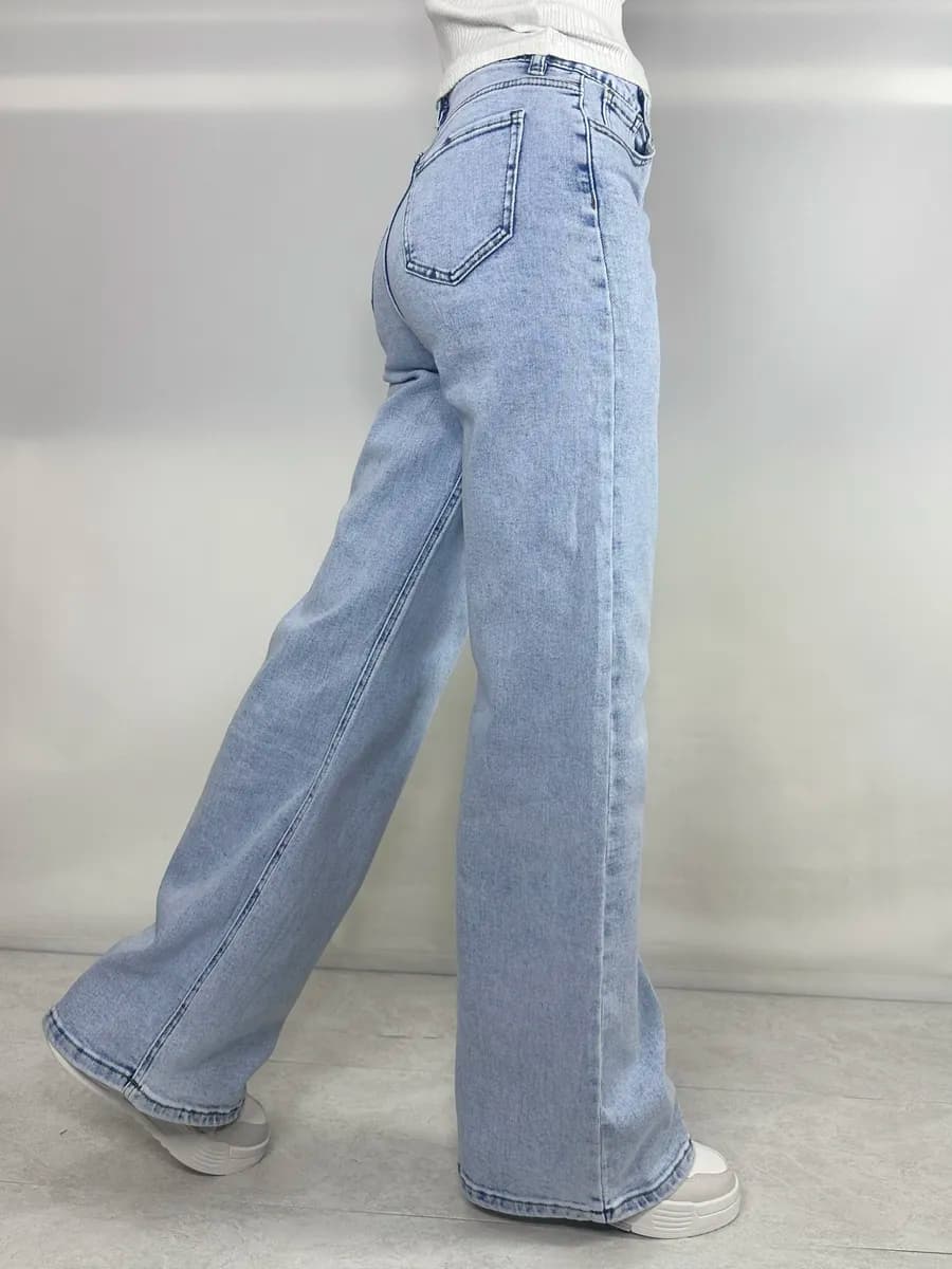 Джинсы палаццо подростковые широкие