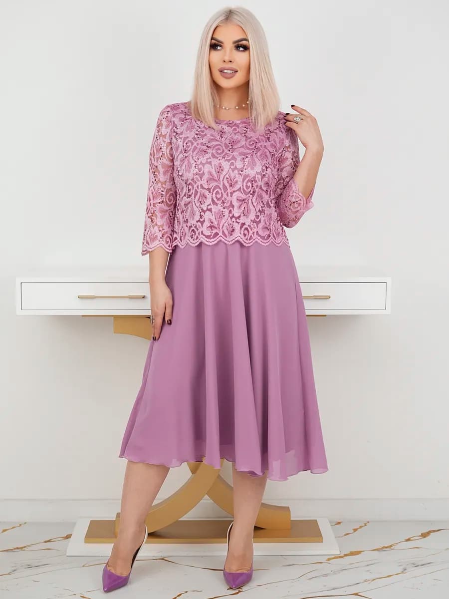 Платье женское праздничное нарядное больших размеров гипюр