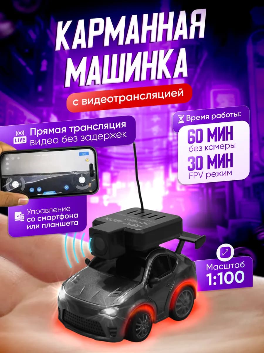 Машинка на пульте управления с камерой