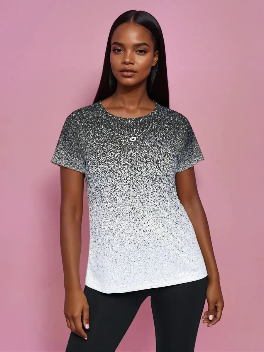 Футболка спортивная для зала и фитнеса с принтом - фото 1