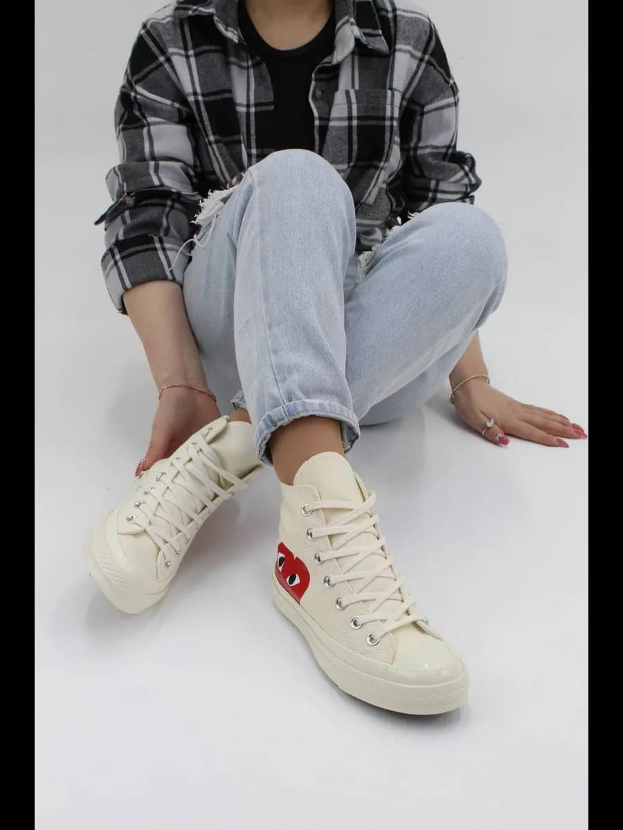 Кеды converse высокие с сердечком