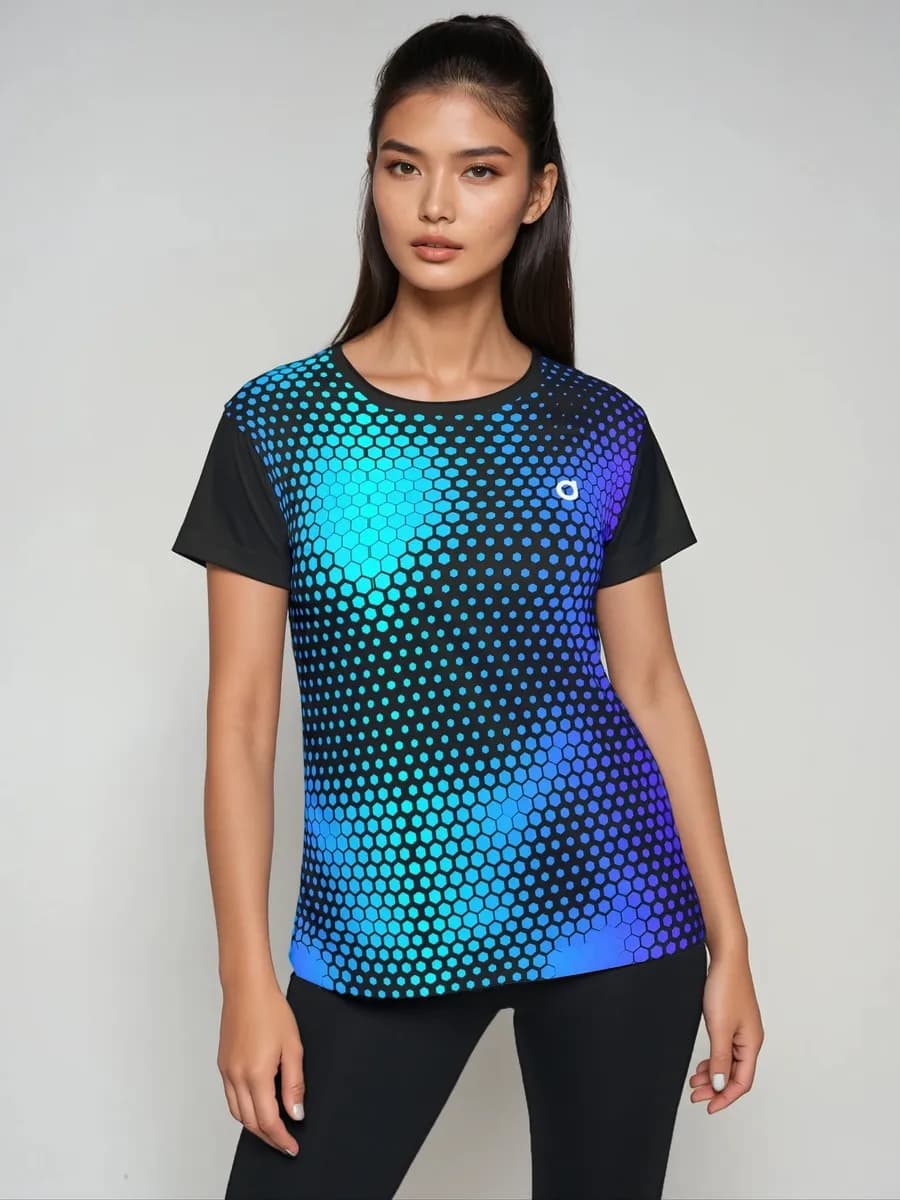 Футболка спортивная для зала и фитнеса с принтом - фото 1