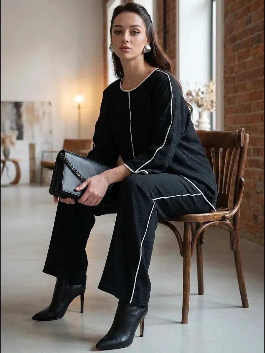 Костюм трикотажный брючный оверсайз