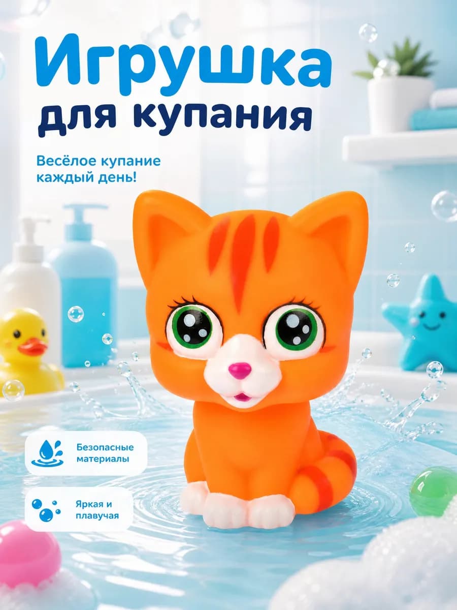 Игрушка для купания в ванной Кошечка