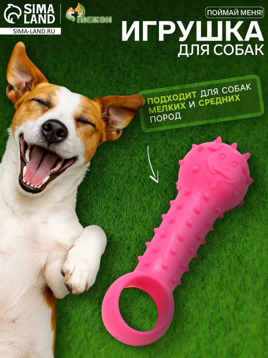 Игрушка-дразнилка Поймай меня!, Tpr, 9,5 см, розовая