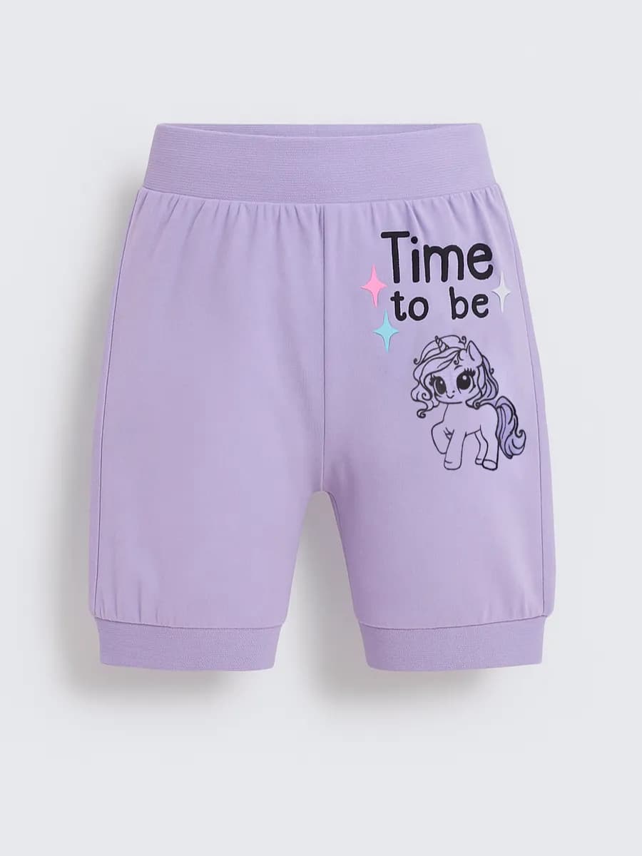 Шорты для девочки фиолетовые в садик