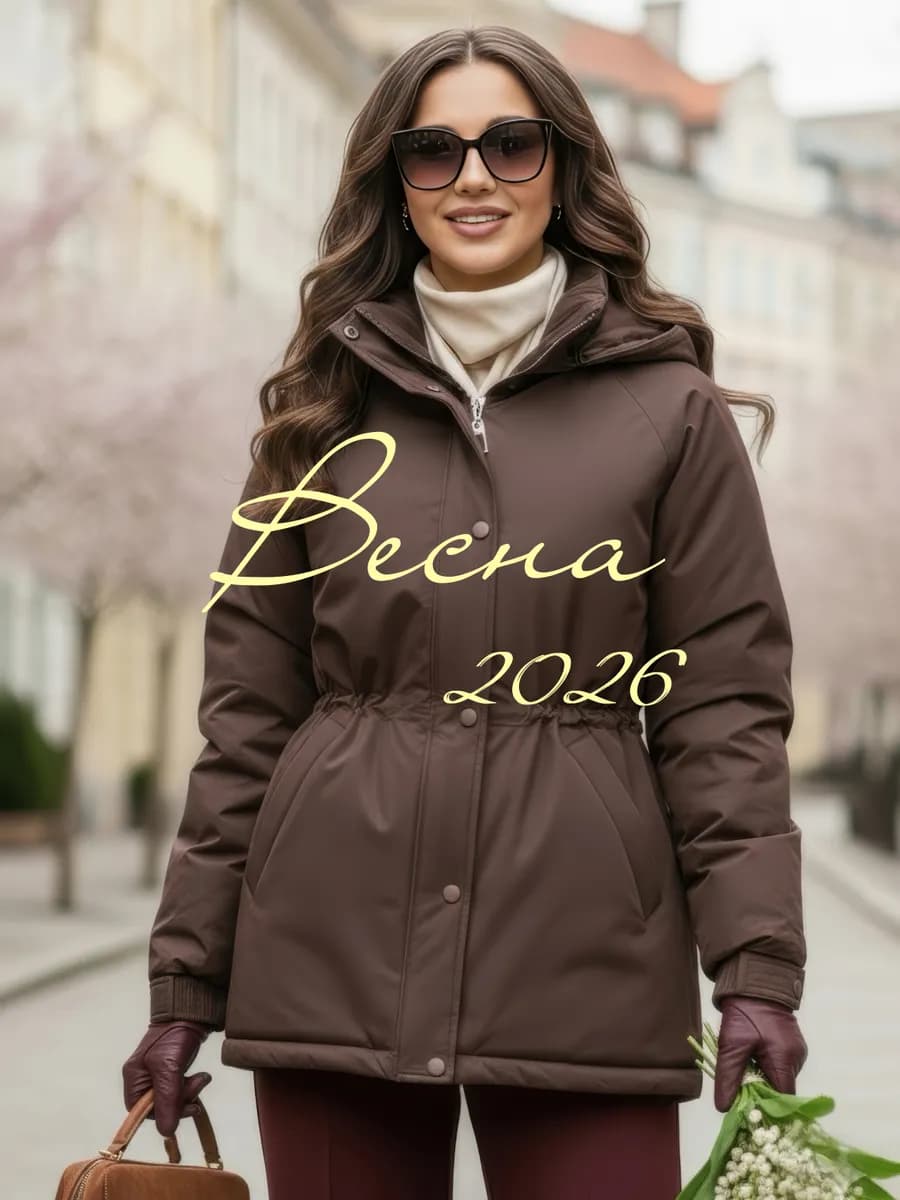 Куртка демисезонная парка с капюшоном удлиненная