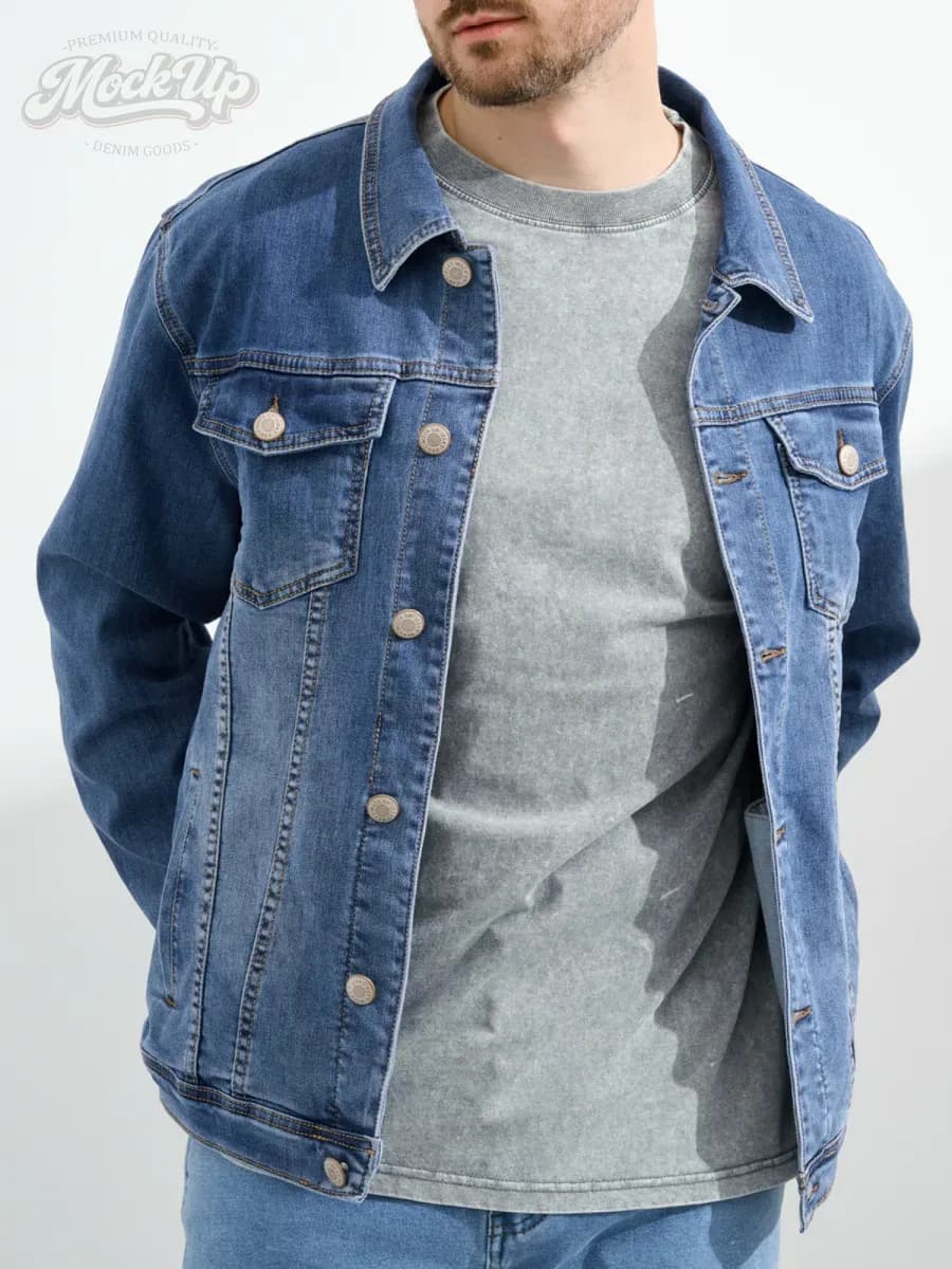 Джинсовая куртка джинсовка - фото 1