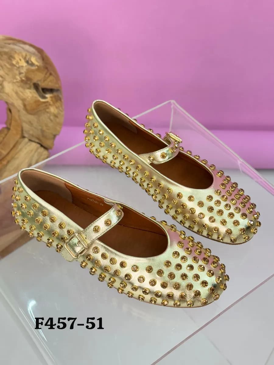 Балетки со стразами