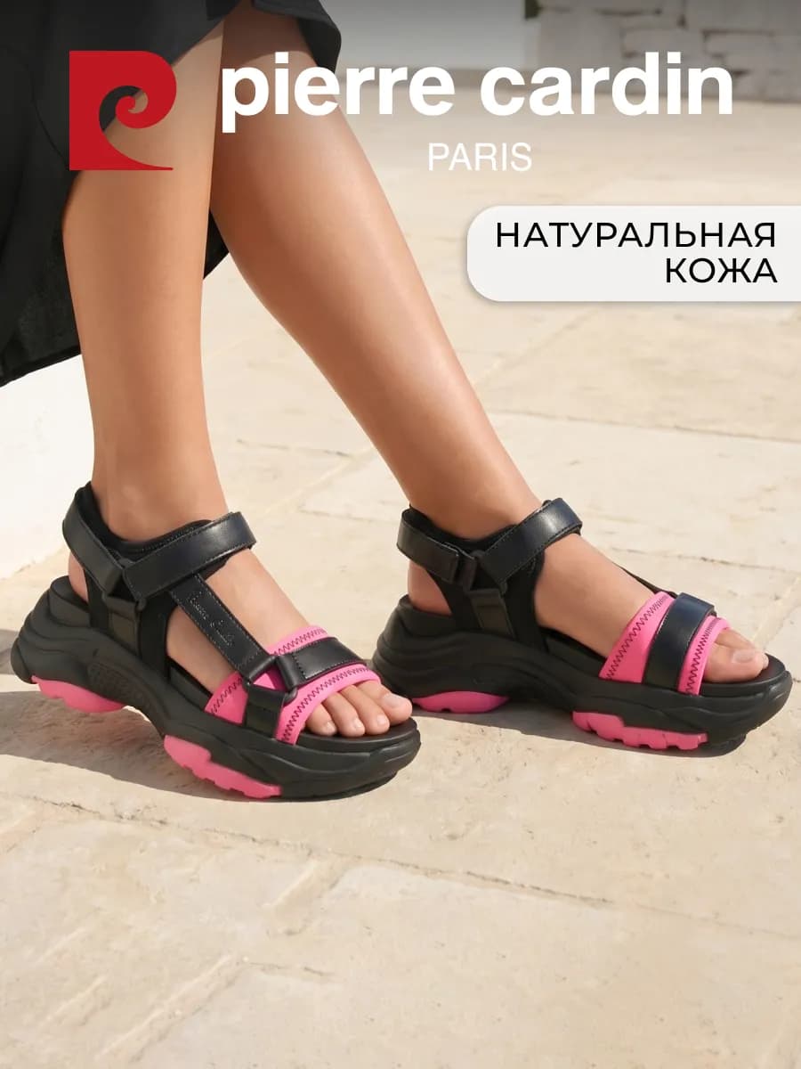 Сандалии летние спортивные на платформе натуральная кожа