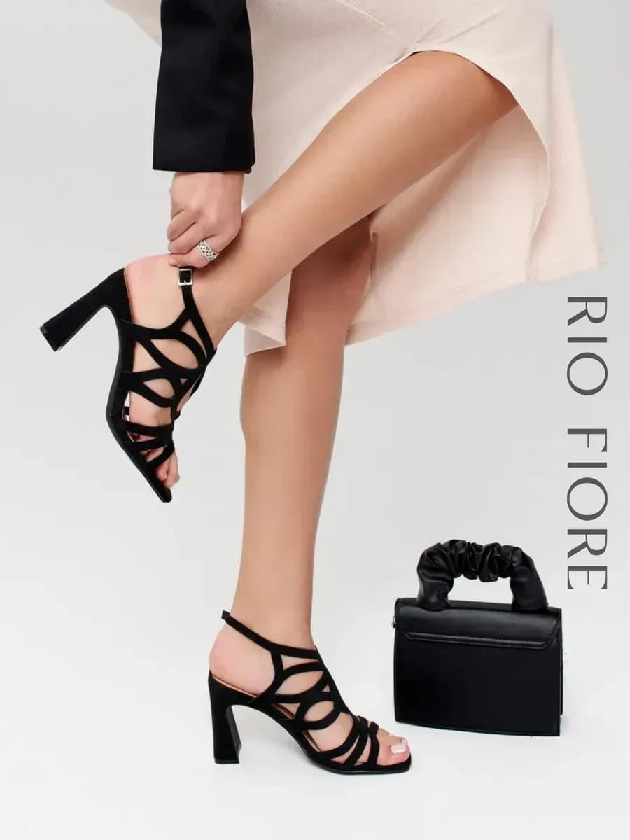 Босоножки летние на каблуке вечерние - фото 1