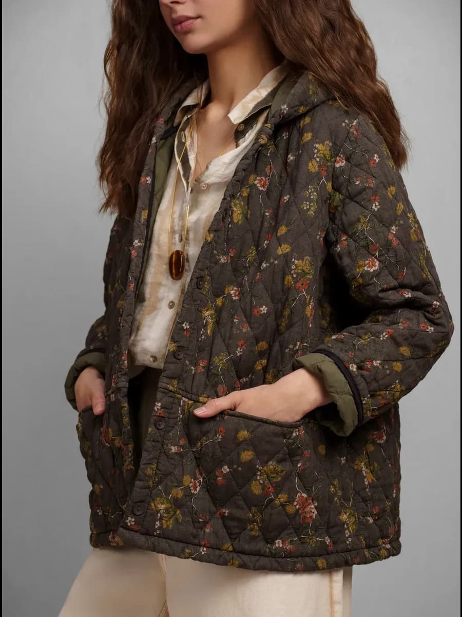 Весенняя куртка стеганая фуфайка