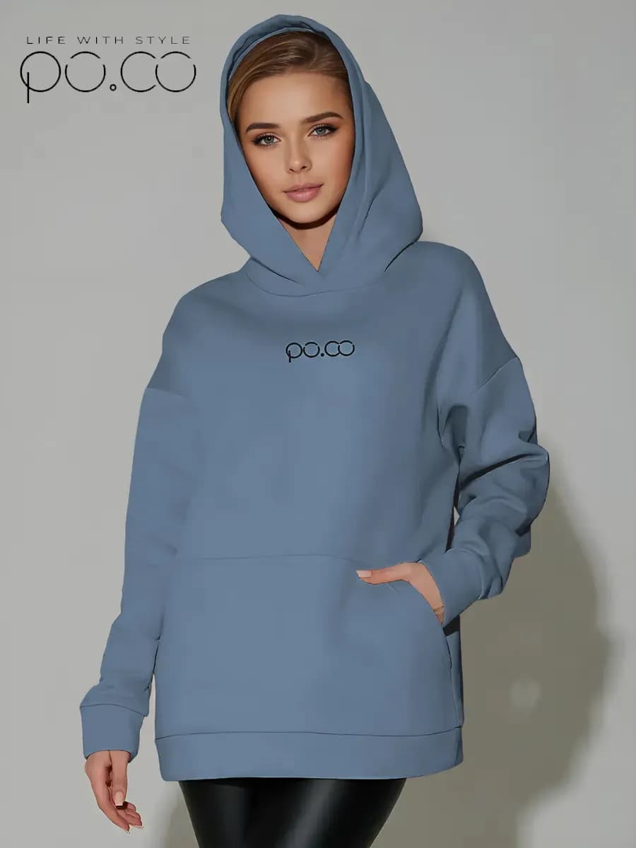 Худи оверсайз теплое - фото 1