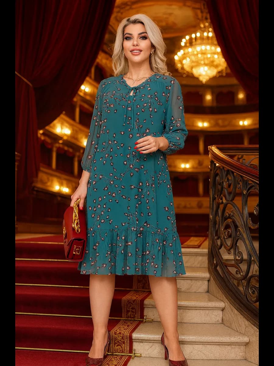 Платье женское нарядное больших размеров - фото 1