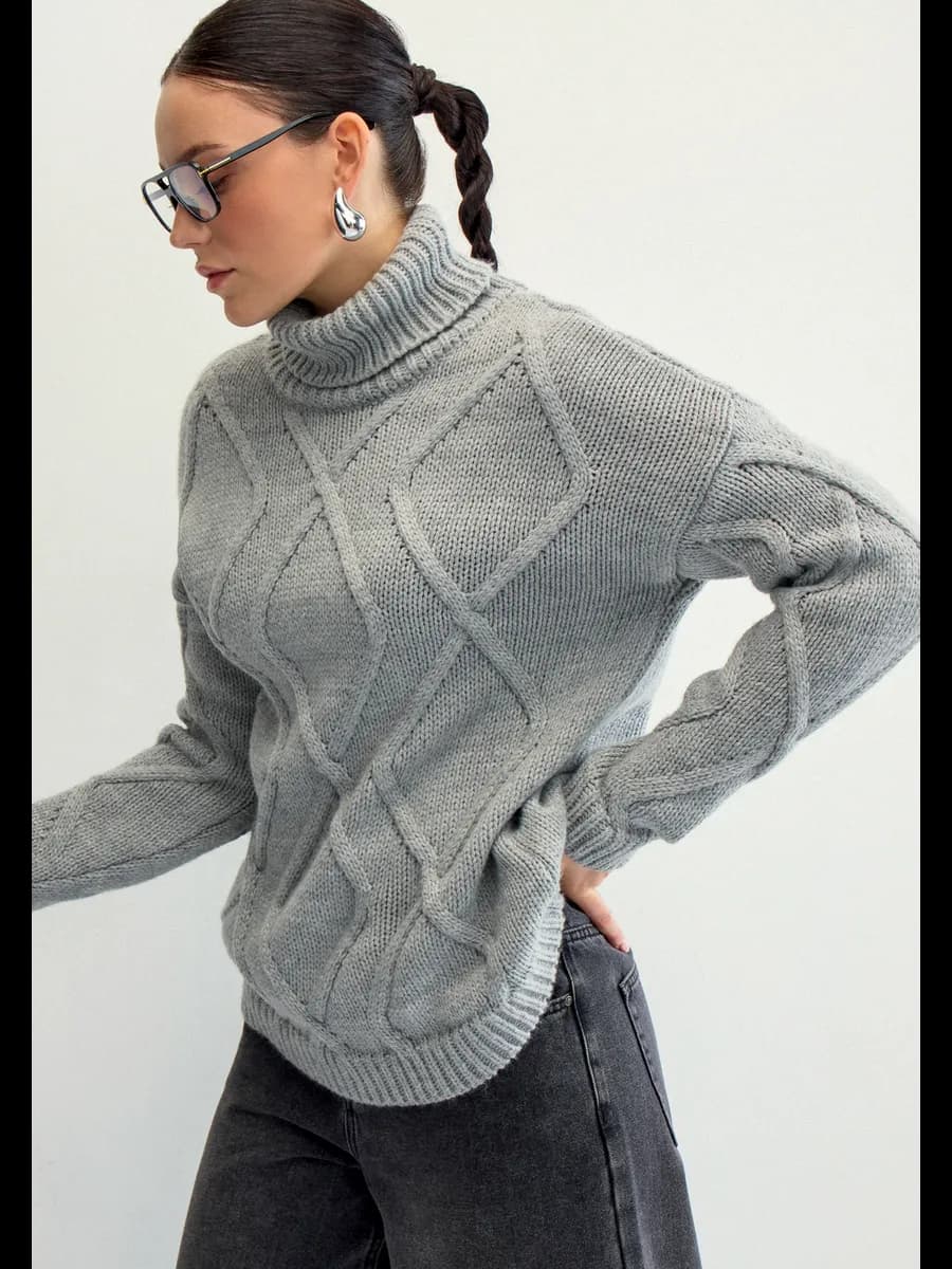 Свитер с горлом большие размеры