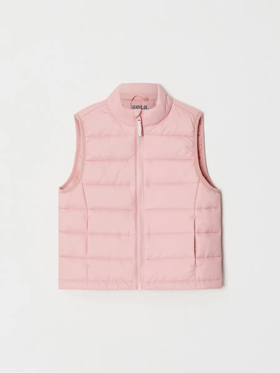 Жилет базовый стеганый с воротником