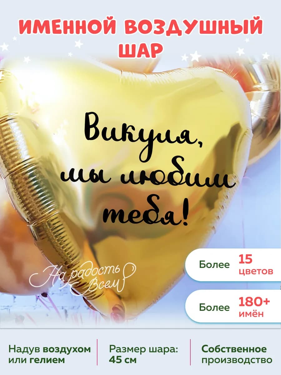 Воздушный шар сердце Викуля, Мы любим тебя