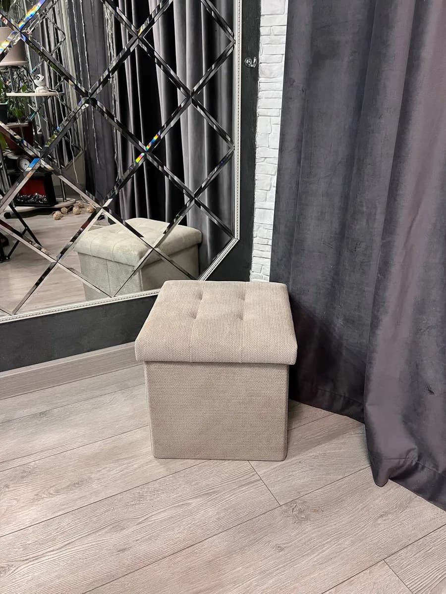 Пуфик для прихожей с ящиком складной