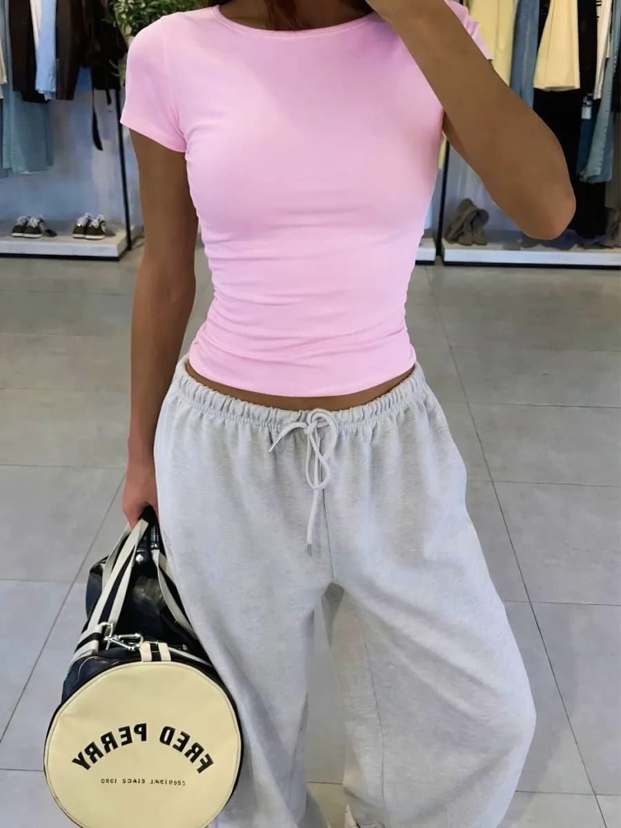 Футболка базовая облегающая