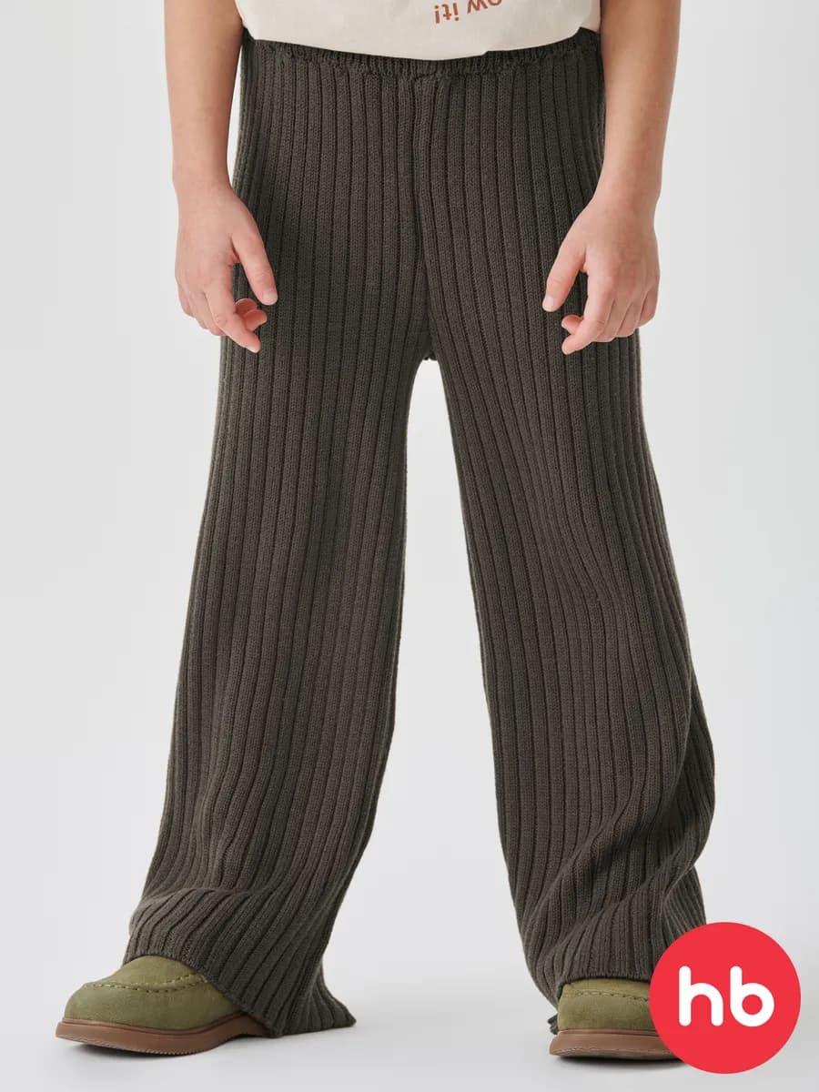 Брюки палаццо вязаные