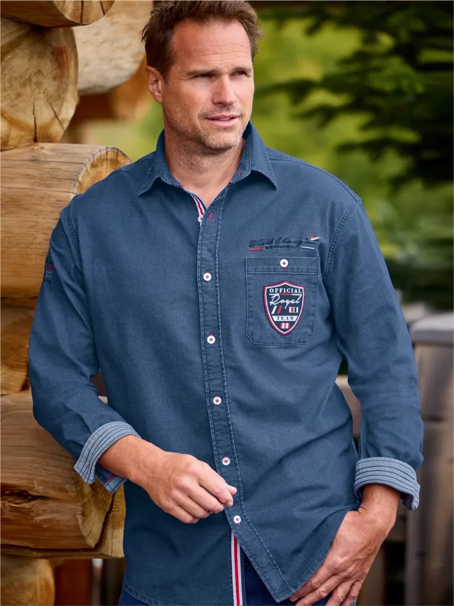 Рубашка мужская джинсовая