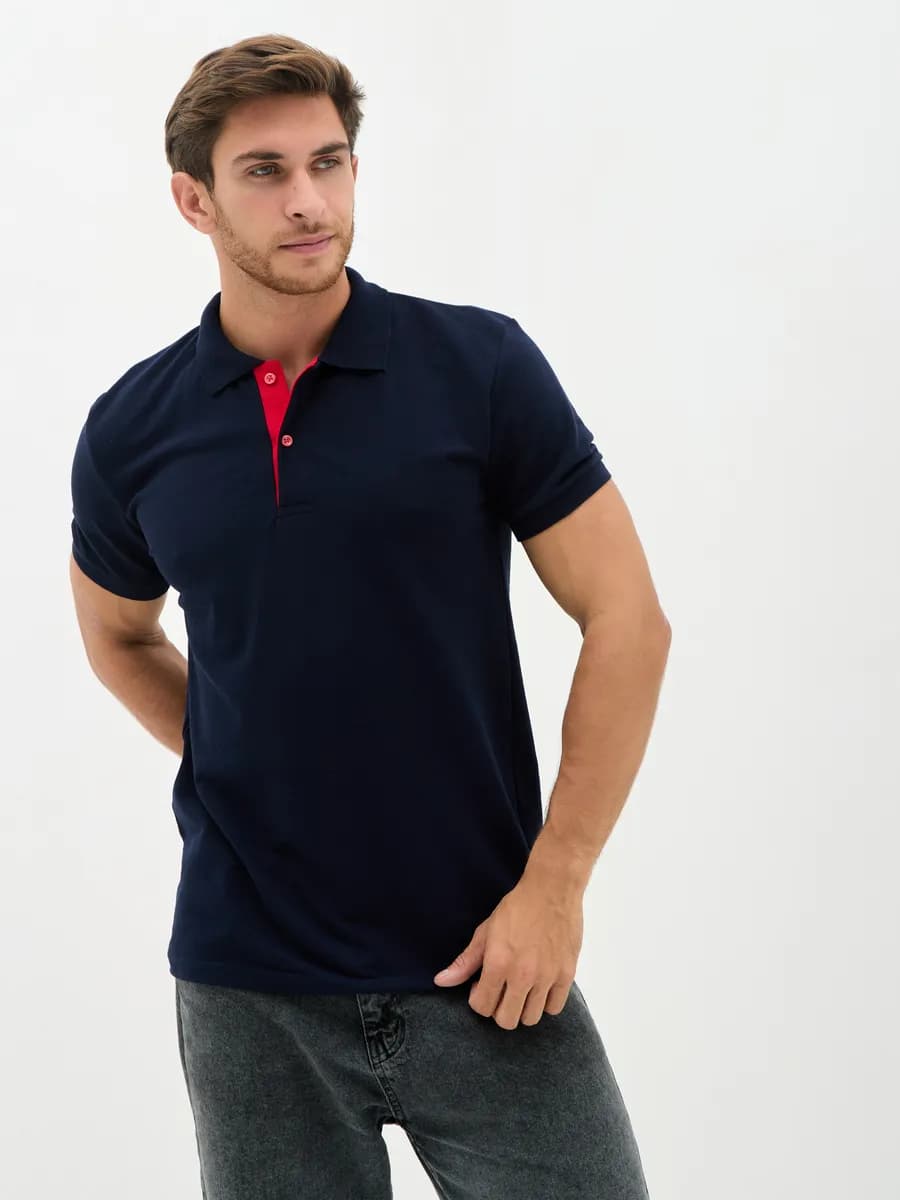 Футболка-поло A&B Collection, кобальт