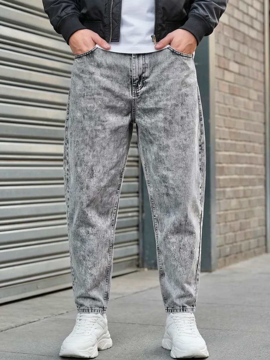 Джинсы бананы широкие