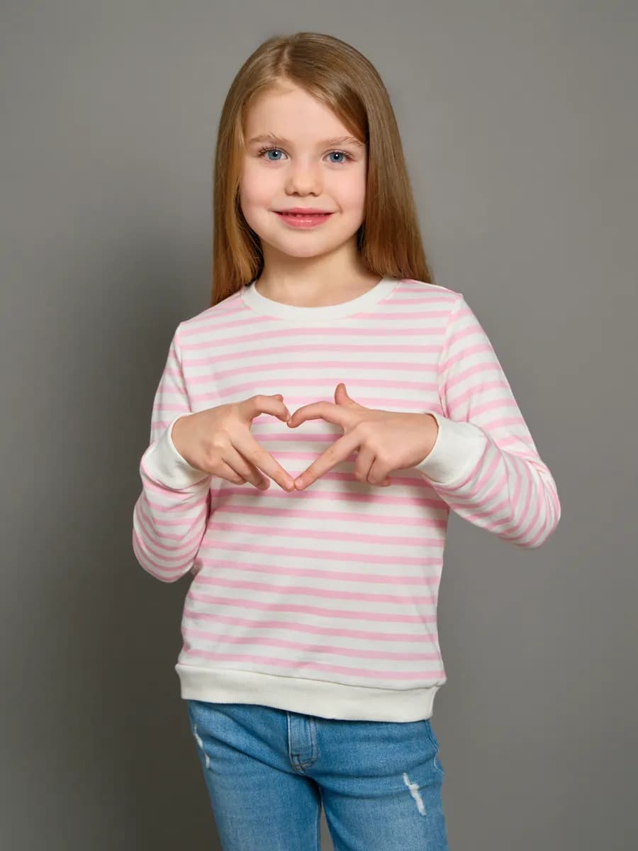 Толстовка свитшот без начеса с принтом