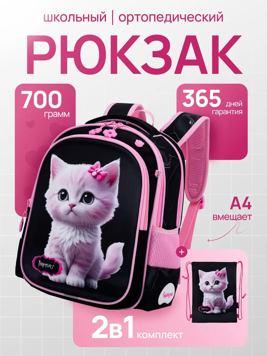 Рюкзак школьный ортопедический 2 в 1