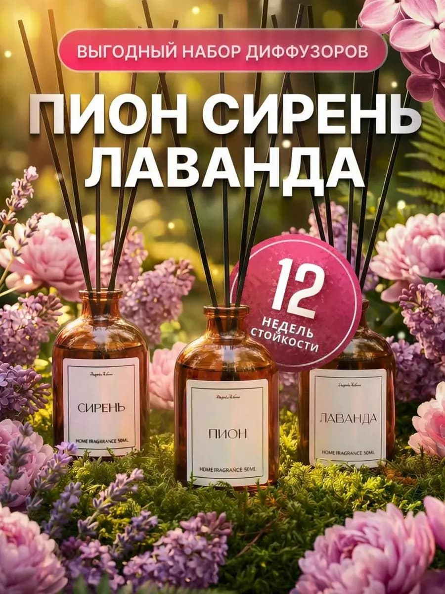 Диффузор для дома с палочками набор ароматизаторов