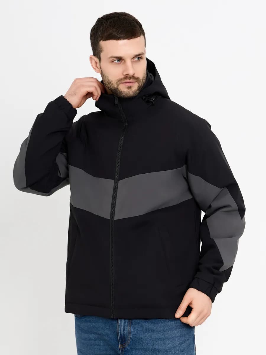 Куртка демисезонная с капюшоном - фото 1