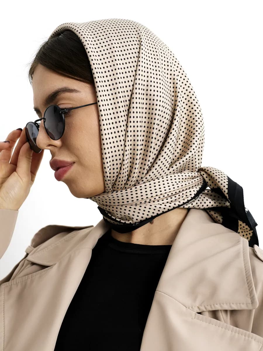 Платок Шелковый Женский на голову и шею