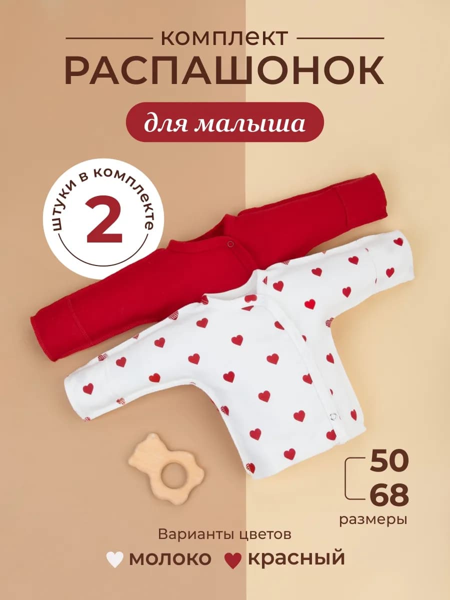 Распашонки для новорожденных 2 штуки